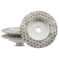 Disque de meulage diamanté et métallique JDK de 4 pouces avec filetage 5/8"-11 pour granit, pierre et carrelage - Utilisation humide