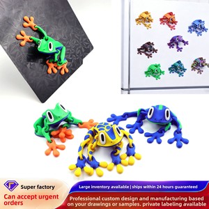 Modèle articulé de grenouille magnétique en verre imprimé en 3D, jouet et ornement décoratif pour la maternité - Product Image 3