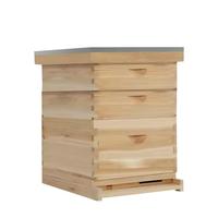 Neuer ZHILI BEE Langstroth Bienenstock 3 Ebenen Tannenholz 10 Rahmen Unmontierter Holz-Bienenstock mit Metalldach