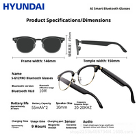 Gafas Inteligentes con IA Tengyan, Auriculares con Traducción en Tiempo Real en 133 Idiomas, Asistente de Voz, Resistentes al Agua IP40, Tipo C