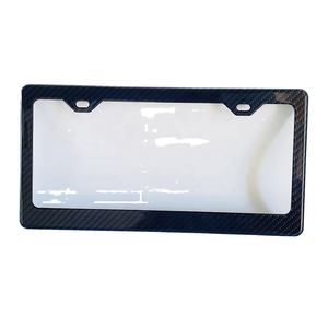Véritable cadre de plaque d'immatriculation en fibre de carbone de haute qualité Accessoire au meilleur prix pour BMW Tesla Audi <span class=keywords><strong>Porsche</strong></span> Ferrari Mercedes-Benz - Product Image 1