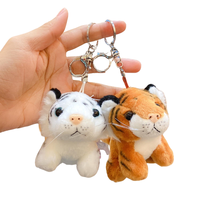 Gantungan Kunci Boneka Harimau Lucu Kawaii, Hiasan Tas Boneka Hewan, Liontin Mainan Harimau Mini Lembut untuk Hadiah Tas Ransel