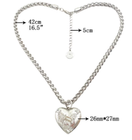 Ensemble Collier et Boucles d'Oreilles Cœur Tendance 2026 pour Mariage, Plaqué Or, Zircon, Cristal, Pendentif, Bijoux en Gros OEM US UK
