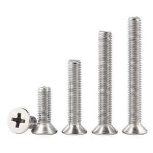 مقاسات M2.5 M3 M4 الترباس من الفولاذ المقاوم للصدأ DIN965 Cross Groove Countersunk - Product Image 4