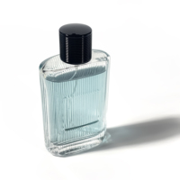 Boîtes de parfum personnalisées pour cosmétiques avec flacons vaporisateurs rayés, flacons de parfum transparents vides de 100 ml
