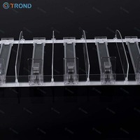 Séparateur d'étagère en acrylique avec système de poussoir à ressort, séparateurs en plastique pour l'entreposage et les fournitures de supermarché