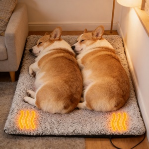Modern Kendiliğinden Isınan Kedi Yatağı, Çıkarılabilir Kılıf, Kaymaz Taban, Yıkanabilir, Sıcak Termal Kendiliğinden Isınan Kedi Köpek Minderi, Kış İçin - Product Image 2