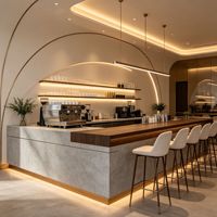 Comptoir de présentation personnalisé pour café, design intérieur de café, comptoirs de bar à café, vitrine en verre pour boutique de bubble tea