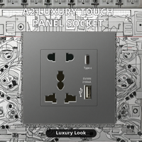 Prise de courant universelle multifonctionnelle de haute qualité à double pôle avec panneau tactile 10A/16A