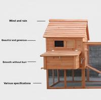 Poulailler en bois imperméable et cage pour animaux de compagnie pour poulets lapins chiens-motif animal toutes saisons