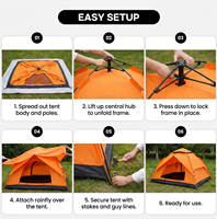 Tenda Berkemah Multifungsi Lapisan Ganda Kanopi Terpisah Tarp Penahan Panas 2 in 1 Tenda Keluarga Luar Ruangan untuk Berkemah Mendaki Perjalanan