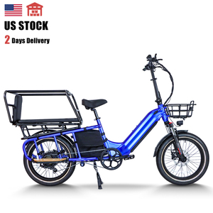 美国库存48V20AH电动自行车双电池轻质耐用框架彩色显示面板货物后架发光二极管灯 - Product Image 2