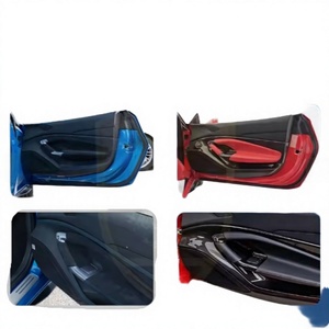 ใช้ได้กับเฟอร์รารี F8ทริบูโตแมงมุม2019-2022ชิ้นส่วนแผงประตูรถยนต์คาร์บอนไฟเบอร์แห้งสไตล์ OEM - Product Image 2