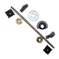 Kit d'assemblage d'essieu arrière en aluminium robuste Tianxi de 1 m avec frein à disque et bride diagonale de 110 mm pour kart, VTT et quad (DIY)