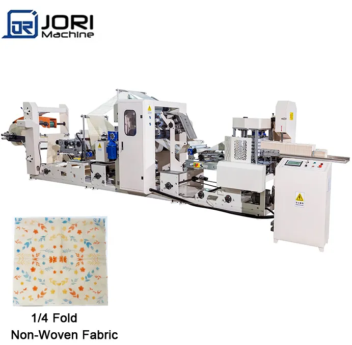 접착제 적층 1/4 인쇄 및 접기 냅킨 종이 기계 부직포 생산 자동 꽃 냅킨 종이 기계