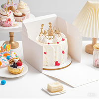 Vente en gros Boîte à gâteaux d'anniversaire en carton avec fenêtre transparente et couvercle avec plateau inférieur en papier pour pâtisserie