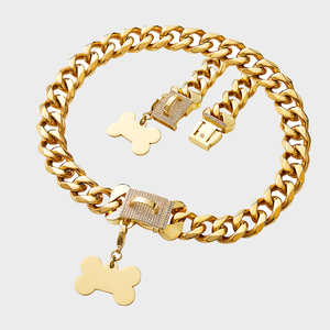 2024 gros plusieurs perceuse boucle <span class=keywords><strong>en</strong></span> acier inoxydable <span class=keywords><strong>chien</strong></span> chaîne <span class=keywords><strong>chien</strong></span> chaîne collier cubain <span class=keywords><strong>chien</strong></span> chaîne diamant - Product Image 4