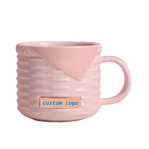 Cerservo Drive Pink Mug Cup with Custom Copper Amazon Hot Stripe Logo Design for Christmas Gifts Minimalist Mugs Food Grade