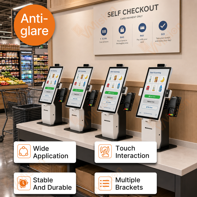 All-in-One Self-Service Payment Kiosk 23.8" HD Display, Android/Windows, 7x24 Support, Secure Data