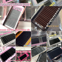 Extensions de cils Anrolash Soft Feather Matte, plateaux J B Bottom Fan pour volume noir foncé, velours, vegan, sans cruauté, cils personnalisés