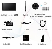 HUION-tablette graphique kamvas pro 20, avec écran LCD, pour dessin digital, avec stylo, anime