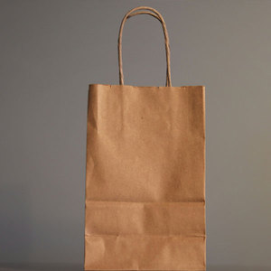 Bolsa de Compras Personalizada Hecha a Mano con el Logotipo de la Marca Xinpai en Relieve, de Papel Kraft Flexográfico, Estilo Bolso Pequeño Hubei, con Asa Larga - Product Image 1