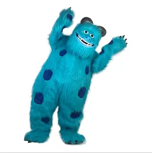 Adults Cartoon Mascot Costume,deluxe Monsters Sully Mascot Costume Unisex Animal Silk Screen or Digital Printing 3 Years 1pc