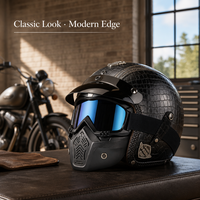 Nouveau casque de moto rétro personnalisé en ABS pour fournisseurs B2B, taille XL, 3/4 ouvert, modulaire, vente en gros pour les distributeurs de motos