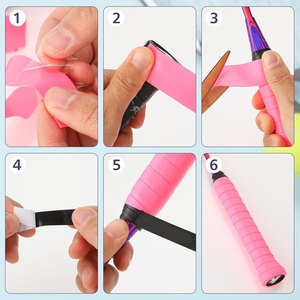 OEM Surgrip anti-dérapant Pickle ball <span class=keywords><strong>Raquette</strong></span> de tennis Bandeau anti-transpiration Poignées de badminton <span class=keywords><strong>Raquette</strong></span> Visqueux Surgrip <span class=keywords><strong>Film</strong></span> Bandeau anti-transpiration - Product Image 6
