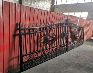 <span class=keywords><strong>Puertas</strong></span> de diseño de árbol oscilante doble de 16 pies/20 pies, puerta principal de hierro forjado <span class=keywords><strong>para</strong></span> el mercado de EE. UU. - Product Image 2