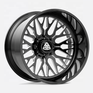 Jantes forgées H-Beam 722Auto noir mat/argent, impact visuel puissant, en alliage d'aluminium tout-terrain, 5x112 5x120 6x127 - Product Image 1