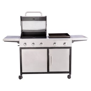 Komenjoy J003 New Outdoor Garden Combo <strong>3</strong> <strong>Burner</strong> Gas <strong>BBQ</strong> Grill and 2 <strong>Burner</strong> Gas Plancha Barbecue <strong>BBQ</strong>+Commercial Grill - Product Image 3