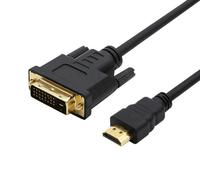 Câble HDMI vers DVI-D 24+1 haute vitesse bidirectionnel de 6 pieds (1,8 m) pour moniteur GPU