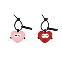 Mignonne simple fille PU cuir porte-clés mousqueton pendentif léger porte-clés en cuir de haute qualité
