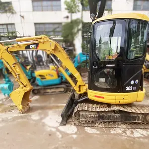 CAT mini ekskavator perayap 302c bekas Multi Jepang kucing 2 ton caterpillar 966c