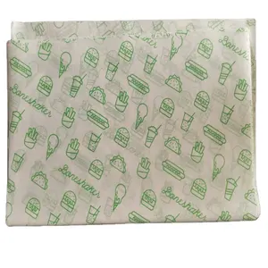 China Fornecedor De Alta Qualidade Greaseproof Burger Paper Com Tamanho Personalizado E Impressão