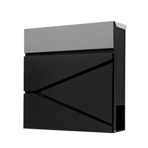Boîte aux lettres de villa moderne minimaliste en acier inoxydable – Autoportante, étanche, extérieure, antirouille, avec fente pour journaux et <span class=keywords><strong>colis</strong></span> - Product Image 1