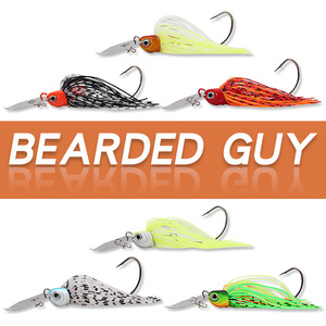 Señuelo de pesca artificial de 10.8cm y 19g para todas las capas de agua, modelo transfronterizo, con borlas y cejas, spinner compuesto de metal de 20g para pesca de fondo. - Product Image 2