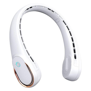 พัดลมคล้องคอแบบแขวนชาร์จไฟได้ USB เครื่องปรับอากาศขนาดเล็กส่วนตัวกลางแจ้งกีฬาพัดลมคอแบบพกพา - Product Image 1