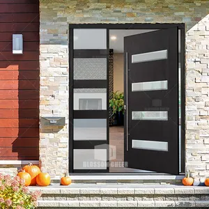 Morden Style Front Entry Exterior Iron Steel Doors Front Fancy Armored Entry Stainless Gate Design Houses Modern Security Door