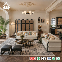 Ensemble de canapés Chesterfield modernes haut de gamme, accoudoirs en cuir véritable tressé à la main, finition brillante, luxe écologique, rembourrés, personnalisables