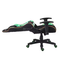 Chaise de jeu ergonomique moderne pour enfants à hauteur réglable, pivotante, en cuir PU, avec inclinaison à 180 degrés