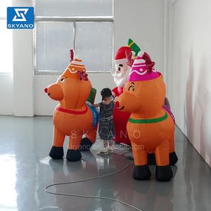 Suministros de decoración de Navidad inflable Santa <span class=keywords><strong>Reno</strong></span> trineo Patio modelo para patio - Product Image 3