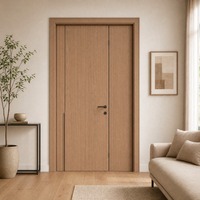 Portes intérieures de luxe en mélamine, fabrication directe d'usine, design sur mesure pour maison, villa, appartement, porte en bois sur mesure