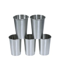Gobelet en acier inoxydable personnalisé avec logo, 8 oz, 12 oz, 16 oz, empilable, verres à boire en métal pour le camping