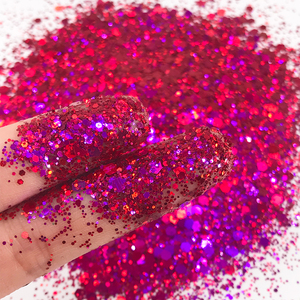 Poudre flash scintillante caméléon <span class=keywords><strong>rouge</strong></span> en vrac vente en gros fournitures pour ongles paillettes à changement de couleur - Product Image 6