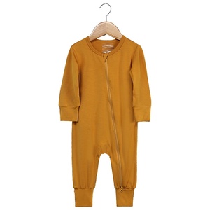 Custom Service Boy Bamboo Fabric Pajamas Romper Zipper Kids Pajamas Breathable Wholesale <strong>Clothing</strong> - Product Image 6