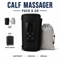Masseur de mollets en mode rafraîchissant, revitalise les jambes fatiguées, compression d'air chauffante, sans fil