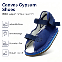 Botte orthopédique en toile et plâtre pour post-opératoire, avec empeigne en maille respirante, fermeture auto-agrippante réglable, semelle en EVA, pour fracture et entorse du pied, usine ODM OEM