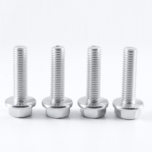 20 piezas/bolsa, tornillos hexagonales de brida de acero inoxidable 304, con dientes, M4 M5 M6 M12, tornillos de cabeza hexagonal externa con brida, lisos, GB5787 - Product Image 1